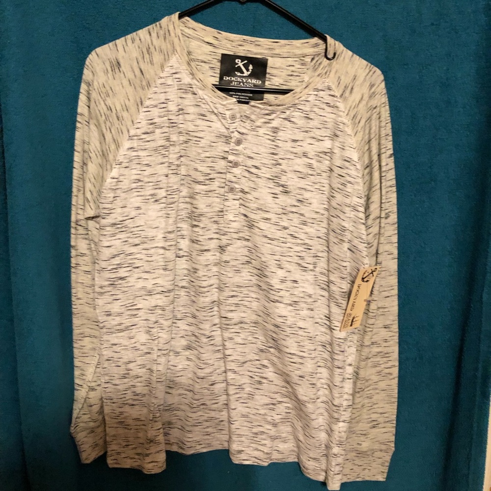 Light Gray Men’s Long Sleeve Shirt